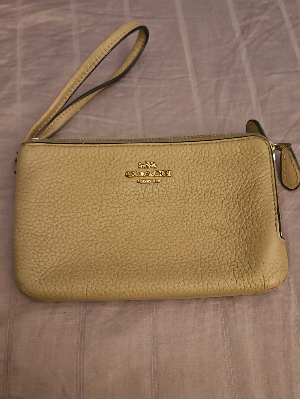 Coach Pebbled Leather Wristlet